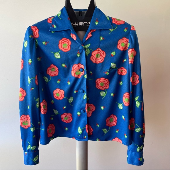 Vintage 1970’s button up with fun floral print - Picture 1 of 10